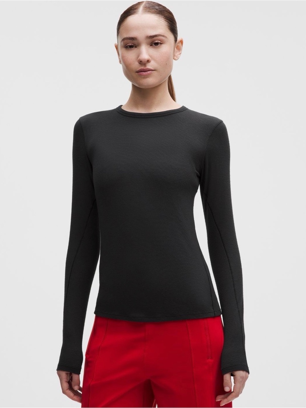 EUC Lululemon Hold Tight Long-Sleeve Shirt- Black Size 6
